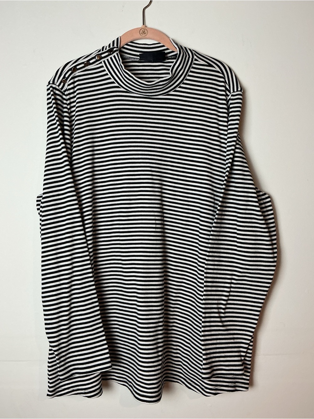Lane Bryant Striped Mock Neck Ribbed Women’s Top Size 22/24